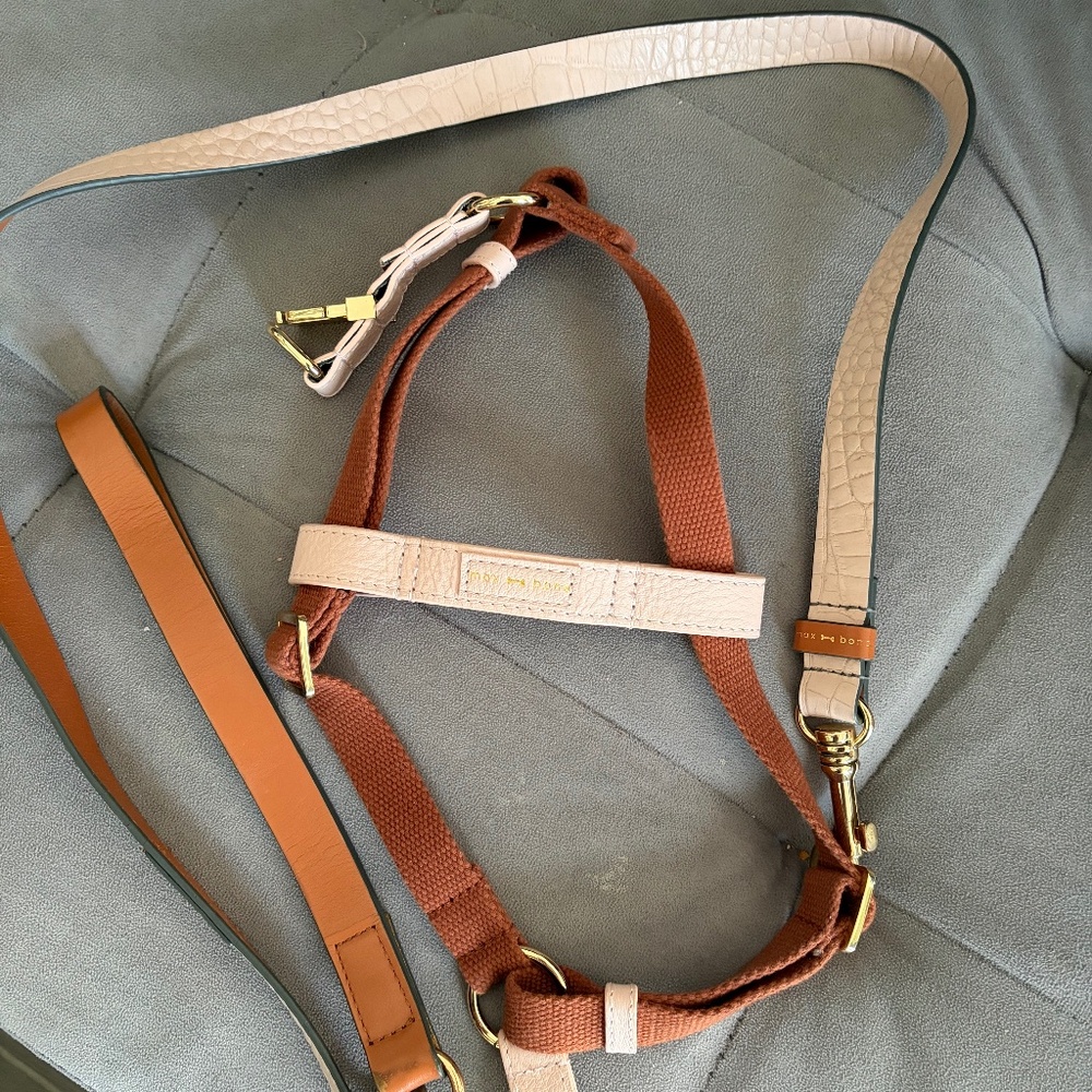 Maxbone Leather "Harlo" Harness and Leash  Small